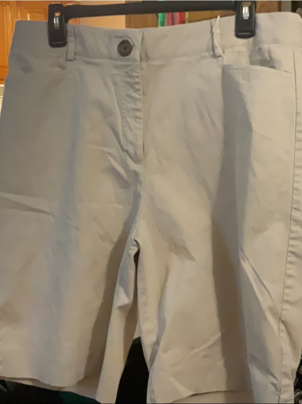 Kim Rogers Khaki Bermuda Shorts Size 16 Waist 19 Rise 12 Inseam 10